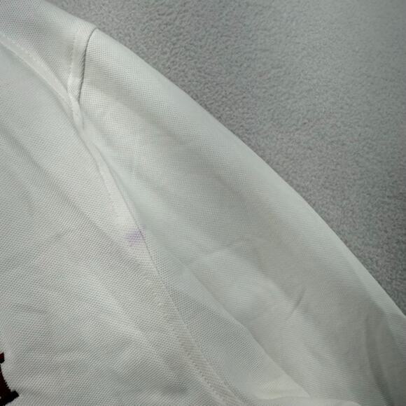 Texas A&M Shirt men's Medium White A&M University Performance Knit Button NEW - Picture 3 of 11